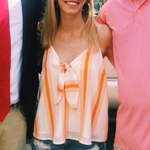 Lush orange tank top auburn